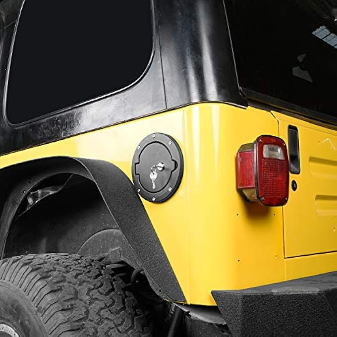 rayihni Hooke Road Locking Fuel Gas Tank Cap Cover for 19972006 Jeep Wrangler TJ - Image 3