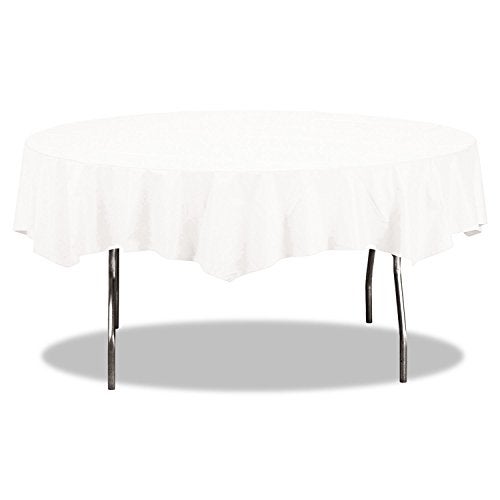 CREATIVE CONVERTING White Tissue/Poly 82" Octy/Round Paper Tablecover - Image 4