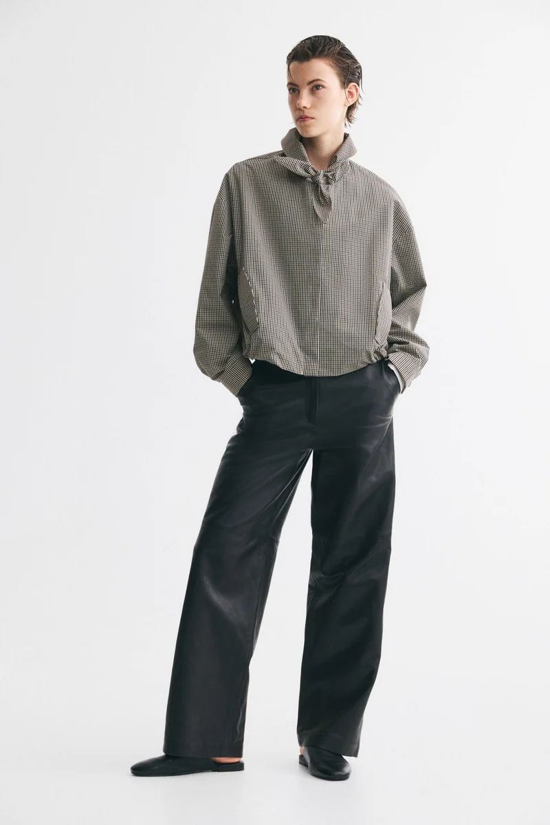 H&M  Scarf-collar bubble-hem jacket for Women | Best Price UAE