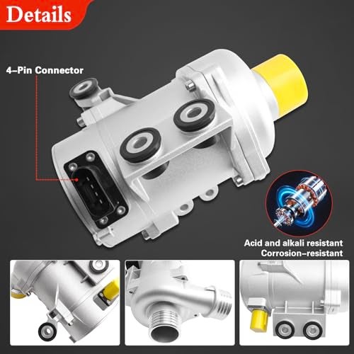 DWLDMLWC N52 3.0L V6 Engine Electric Water Pump for BMW 328i 2007-2013 325i 330i 328xi 328i Drive 330xi 528i 530i 528xi 528xi Drive 525i 525xi 530xi 325xi 128i X5 X3 Z4,Reference# 11517546994 - Image 4