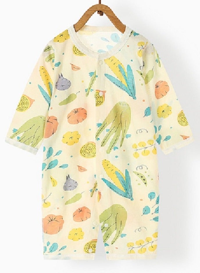 Gerenic Baby Jumpsuit, Newborn Clothes, Long Sleeved Pajamas - Image 1