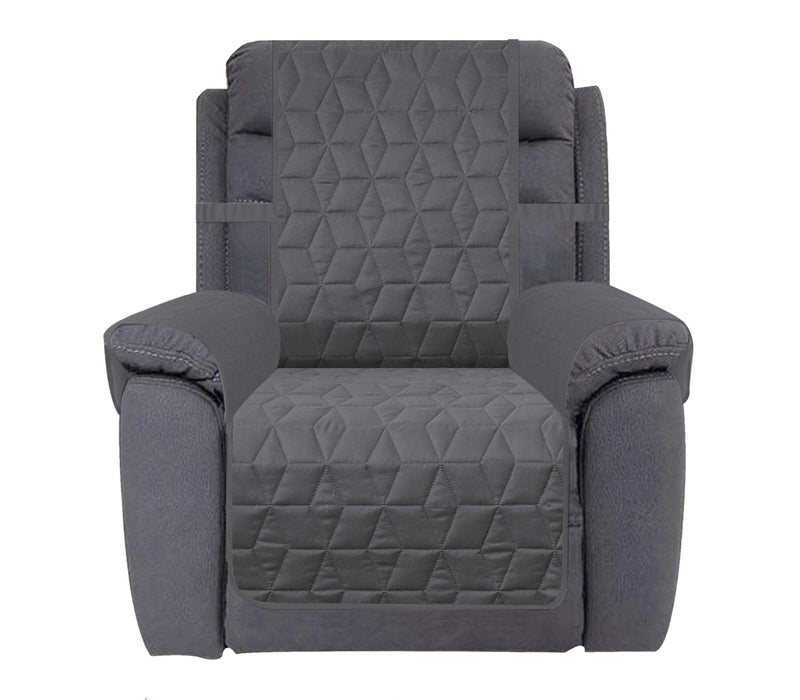 Ameritex Waterproof Nonslip Recliner Cover Oversized Christmas Decor Stay in Place Dog Couch Recliner Cover Furniture Protector for Pets and Kids Dark Grey 30