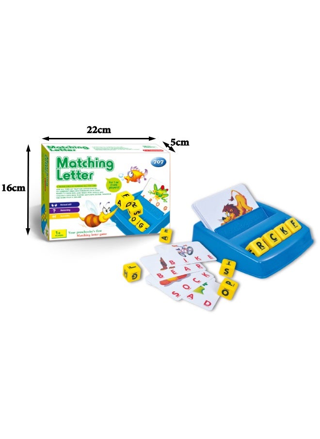 707 Games - Matching Letter Game Toy, Learn English Words Puzzle Game, Picture-Based Word Card Machine, Classic Early Development Word Puzzle Toys for Ages 3+ - Image 1