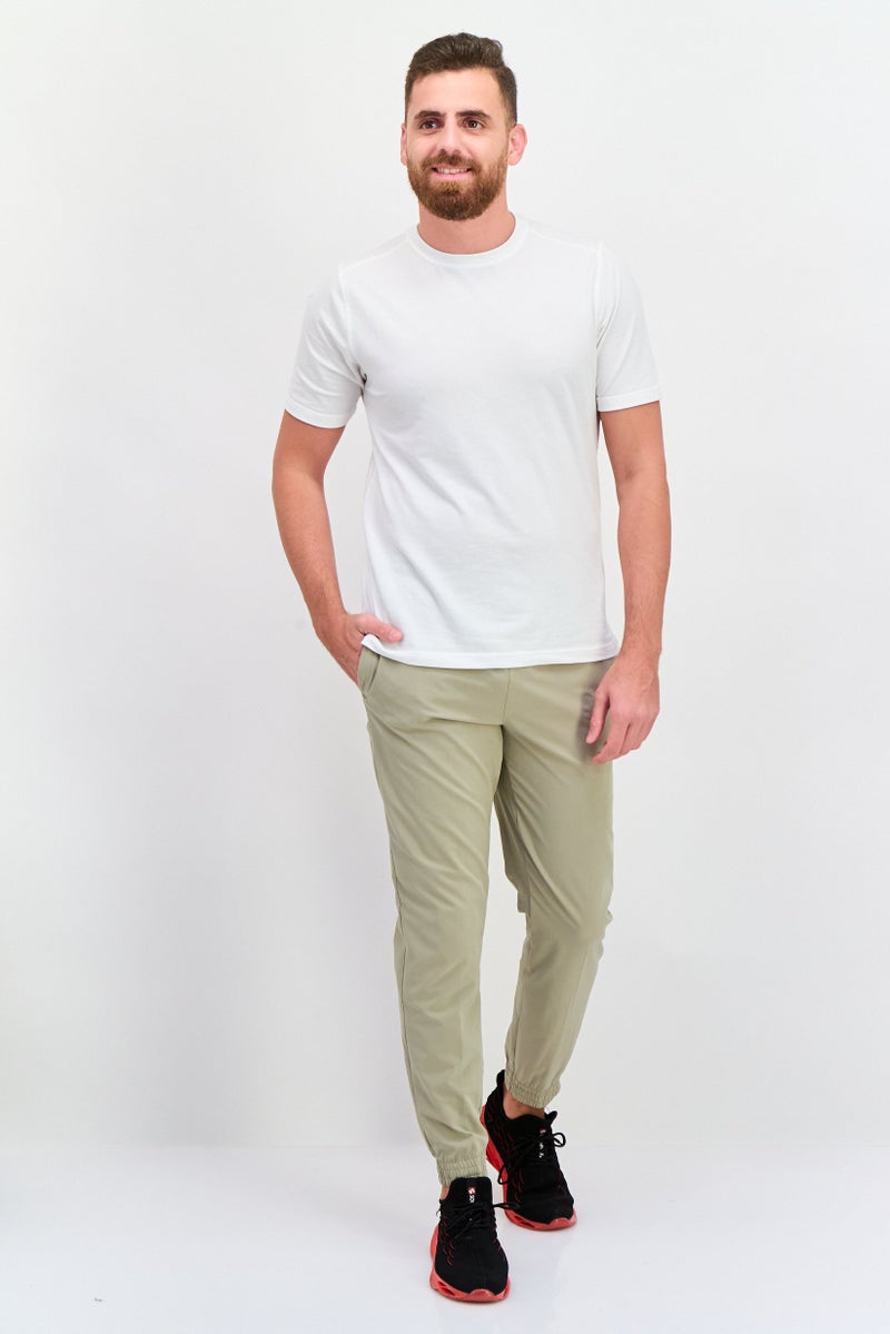 Layer 8 Men Sportswear Fit Running Sweatpants, Khaki  - Image 4
