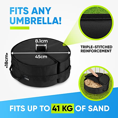 Rhino BaseMate 18" Round Umbrella Base Weight with Side-Slot Opening – Fits Offset, Cantilever & Outdoor Patio Umbrellas – Easy Setup – Black - Image 4