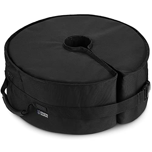 Rhino BaseMate 18" Round Umbrella Base Weight with Side-Slot Opening – Fits Offset, Cantilever & Outdoor Patio Umbrellas – Easy Setup – Black - Image 1