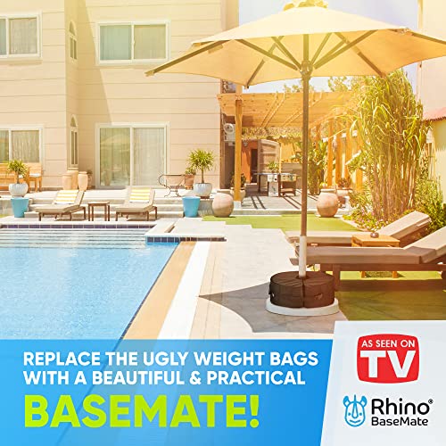 Rhino BaseMate 18" Round Umbrella Base Weight with Side-Slot Opening – Fits Offset, Cantilever & Outdoor Patio Umbrellas – Easy Setup – Black - Image 5
