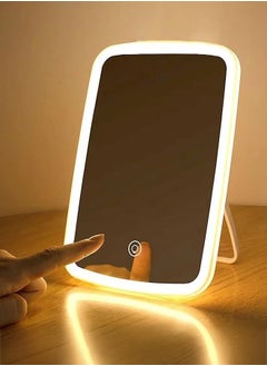 XiuWoo Makeup mirror touch screen vanity mirror with LED brightness adjustable portable USB rechargeable  - Image 1
