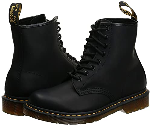 Dr Martens Dr. Martens Unisex 1460 Greasy Leather 8 Eye Boot, Black, 7 Women/6 Men - Image 2
