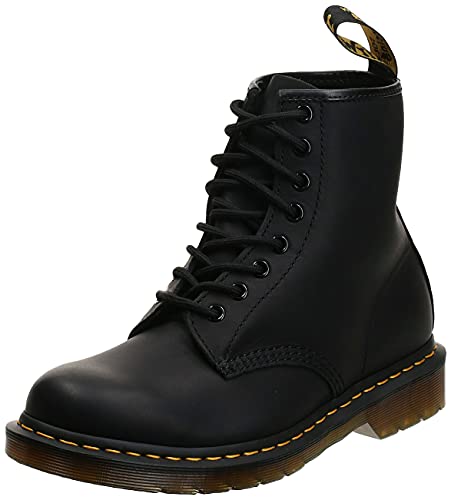Dr Martens Dr. Martens Unisex 1460 Greasy Leather 8 Eye Boot, Black, 7 Women/6 Men - Image 1