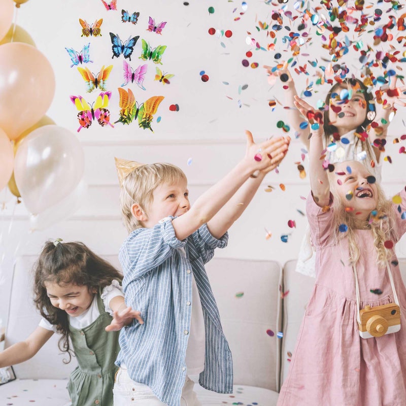 OPSEAM Butterfly Wall Decor 24/48 PCS, 3D Butterflies Stickers for Party Decorations with Magnets (Swallow, 48) - Image 4