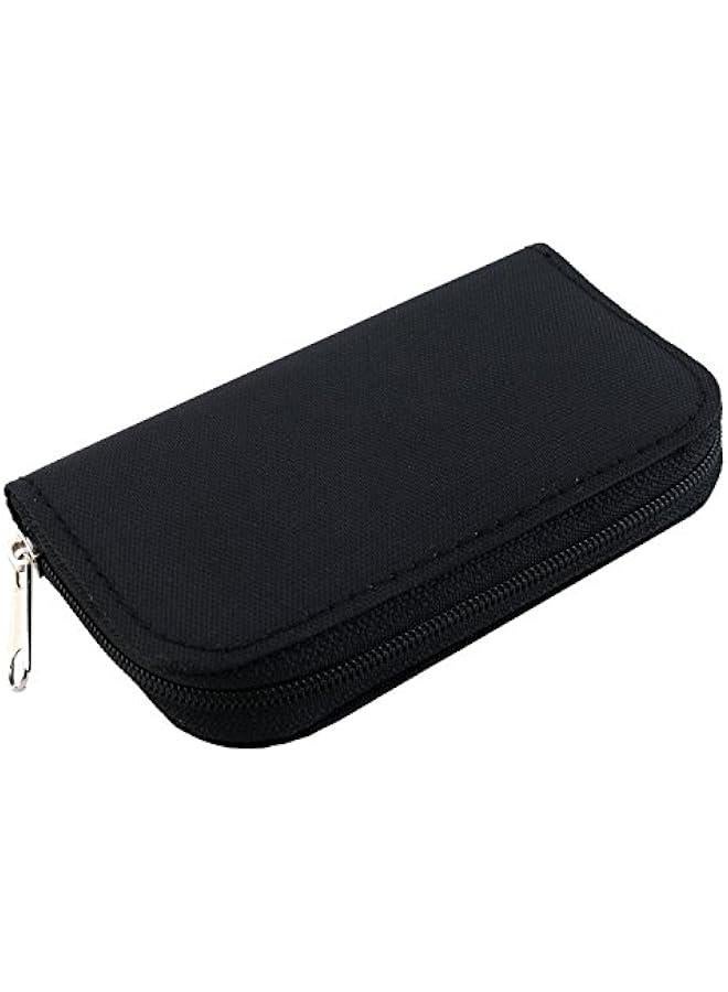 Memory Card Carrying Case - Suitable for Micro SD, Mini SD and 4X CF, Card Holder Bag Wallet for Media Storage Organization (Black)  - Image 2