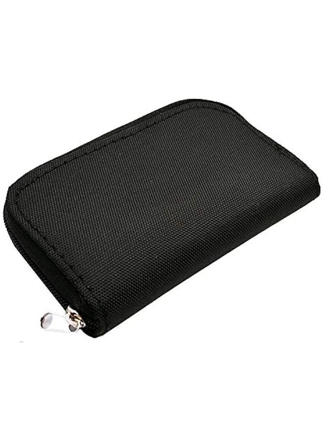 Memory Card Carrying Case - Suitable for Micro SD, Mini SD and 4X CF, Card Holder Bag Wallet for Media Storage Organization (Black)  - Image 4