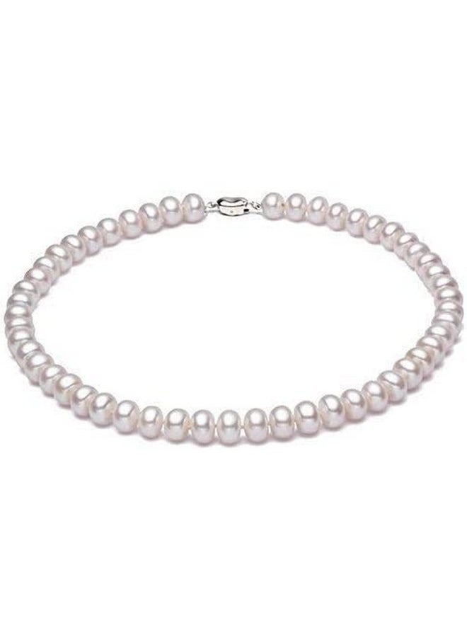 Womens Natural White Freshwater Cultured Pearl Necklace 18 Inches (6Mm) - pzsku/ZD0945A620FE4B69D178BZ/45/_/1735214596/2a2ef60b-2b94-4537-87c6-b0d29561badb