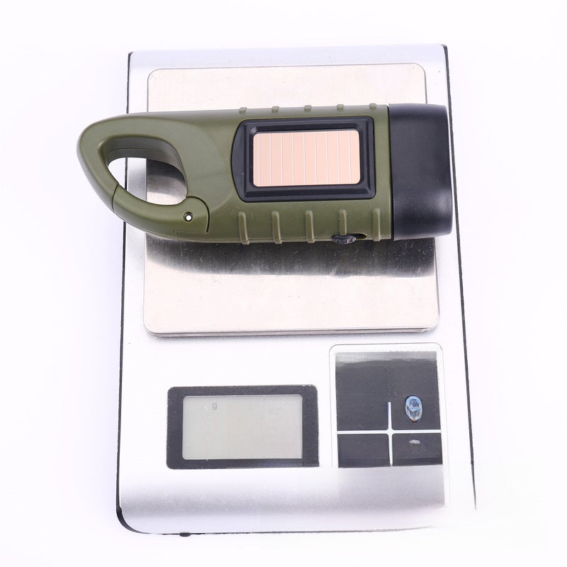 Solar hand-cranking multifunctional led mini household portable emergency light outdoor lighting camping flashlight(Black) - Image 3