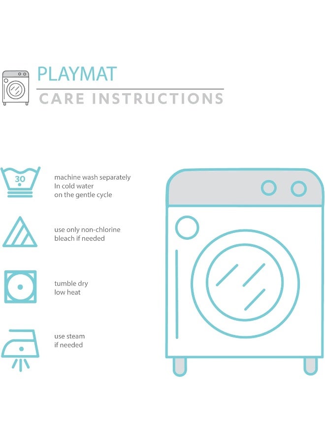 Lush Decor Baby Square with Border Play Mat, 36" x 36", Gray - Image 5