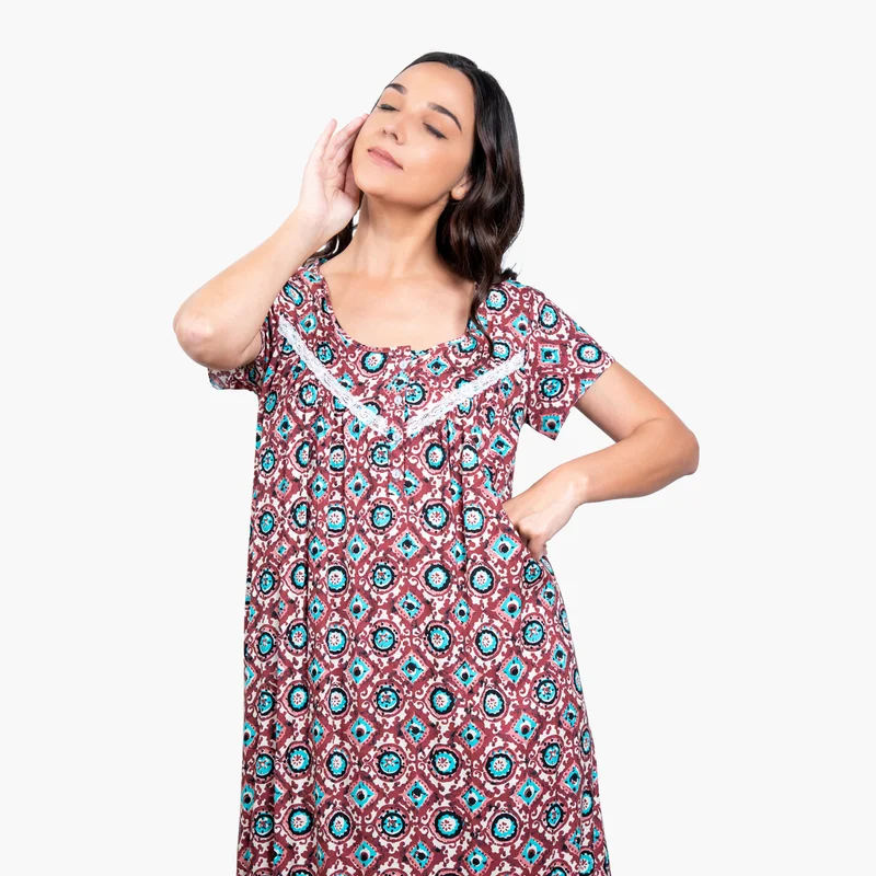 Aadaraya Printed Night Gown