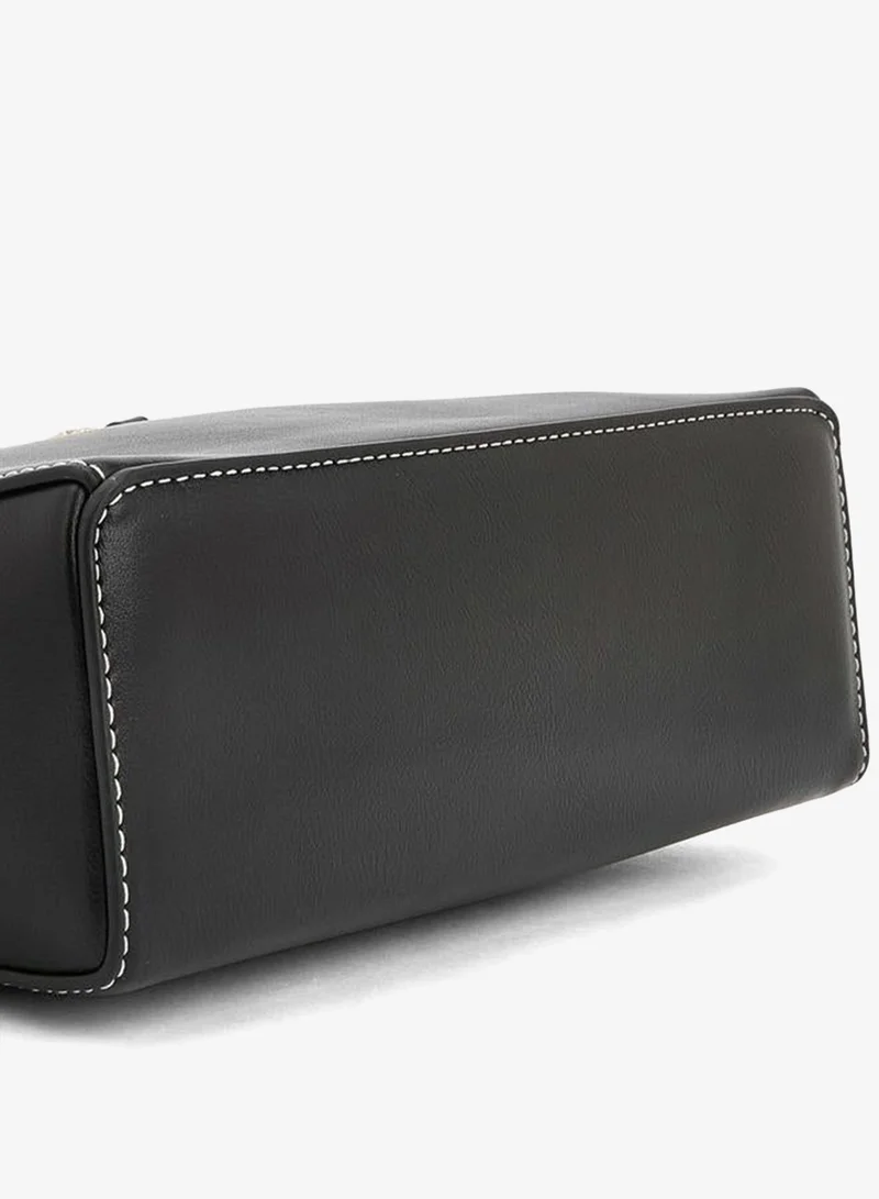 Celeste BLACK Solid Crossbody Bag With Scarf Detail for Women | Best Price UAE