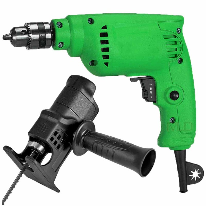 MLD 10mm drill machine 450 watt 220v heavy duty drilling machine reversible speed regulator for drill with Electric Drill Modified Jig Saw Attachment Adapter Chuck size 10mm watt 450 Corded - Image 1