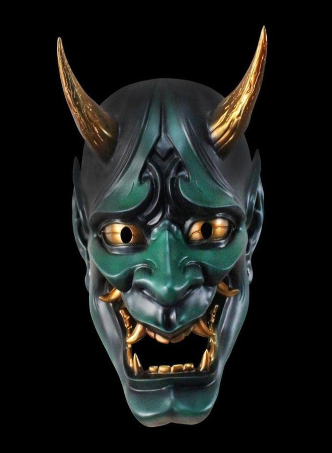 Gazaar Japanese Evil Demon Kabuki Hannya Mask, Decorative Cosplay Halloween Oni Samurai Kabuki Prajna Devil Mask, Japanese Hannya Mask, Samurai Demon Oni Face Cover, Halloween Cosplay Horror Face Cover (A) - Image 2