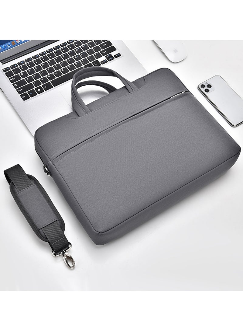 TokFaa Laptop Bag 15.6 Inch Carry On Laptop Case for Men Women Office Work Computer Bag Briefcase for Travel/Business/School Messenger Shoulder Bag with Strap-Grey - Image 3