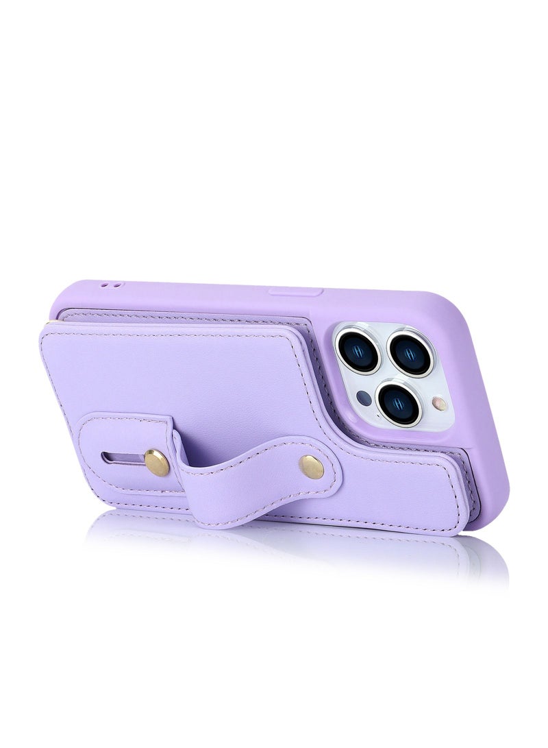 Suteni Back Cover Wristband Card Slots Leather Phone Case for iPhone - Image 3