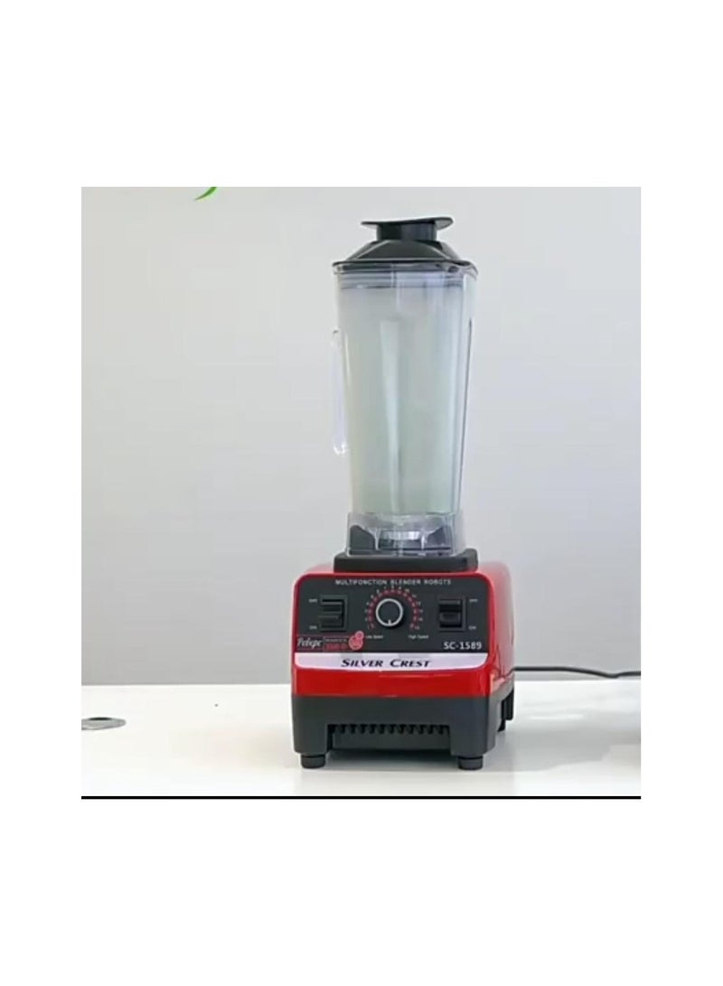 سيلفر كريست خلاط طعام كهربائي 2 في 1 من سيلفر كريست  بـ 6 شفرات الفولاذ المقاوم للصدأ  سرعة للطعام والعصير موديل sc1589 أحمر