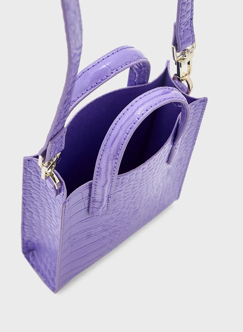 تيد بيكر Croccon Mini Icon Crossbody