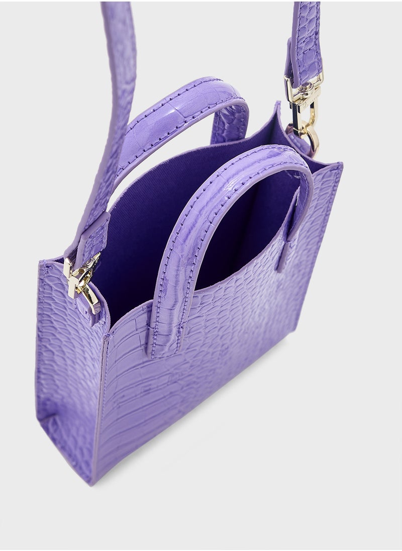 Ted Baker Croccon Mini Icon Tote Bag  - Image 5