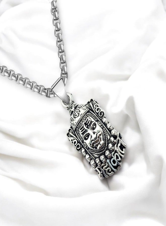 DIVISHA Mahadev Locket for Men Stainless Steel Pendant | Lord Shiva Necklace Mahakal Chain for Boys Shivling Style |Birthday Gifts for Best Friend, Boyfriend, Brother (Pack of 1) - Image 4