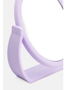 Olivia Rose Soft Touch Mirror With Handle, Lavender  - Image 3