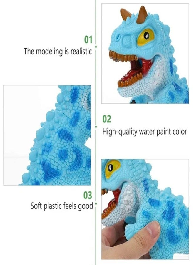 Mallexo ألعاب ديناصورات كرتونية من المطاط الناعم من ماليكسو للأطفال مع صوت، حجم كبير، نموذج ديناصورات من عالم الجوراسي، هدايا عيد ميلاد، مجسمات ديناصور تي ريكس، لعبة ديناصور للأطفال قطعة واحدة (كارنوتوروس). - Image 4