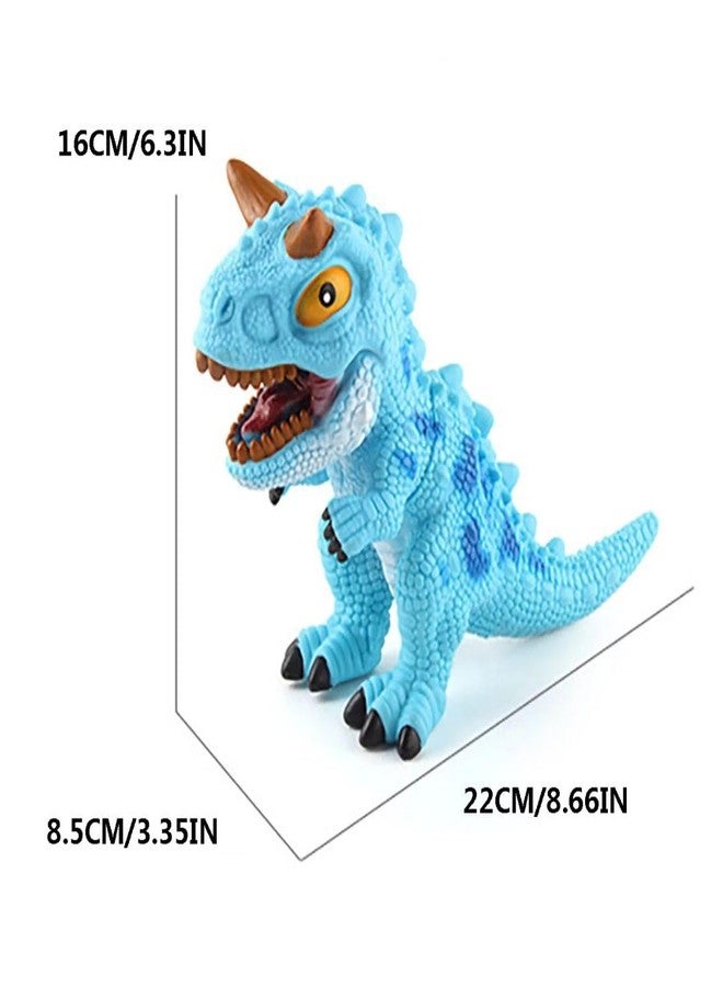 Mallexo ألعاب ديناصورات كرتونية من المطاط الناعم من ماليكسو للأطفال مع صوت، حجم كبير، نموذج ديناصورات من عالم الجوراسي، هدايا عيد ميلاد، مجسمات ديناصور تي ريكس، لعبة ديناصور للأطفال قطعة واحدة (كارنوتوروس). - Image 3