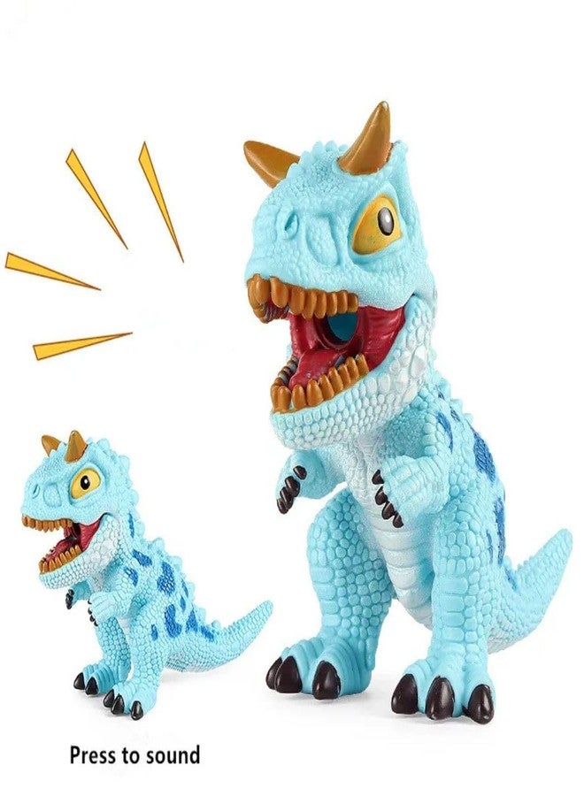 Mallexo ألعاب ديناصورات كرتونية من المطاط الناعم من ماليكسو للأطفال مع صوت، حجم كبير، نموذج ديناصورات من عالم الجوراسي، هدايا عيد ميلاد، مجسمات ديناصور تي ريكس، لعبة ديناصور للأطفال قطعة واحدة (كارنوتوروس). - Image 2