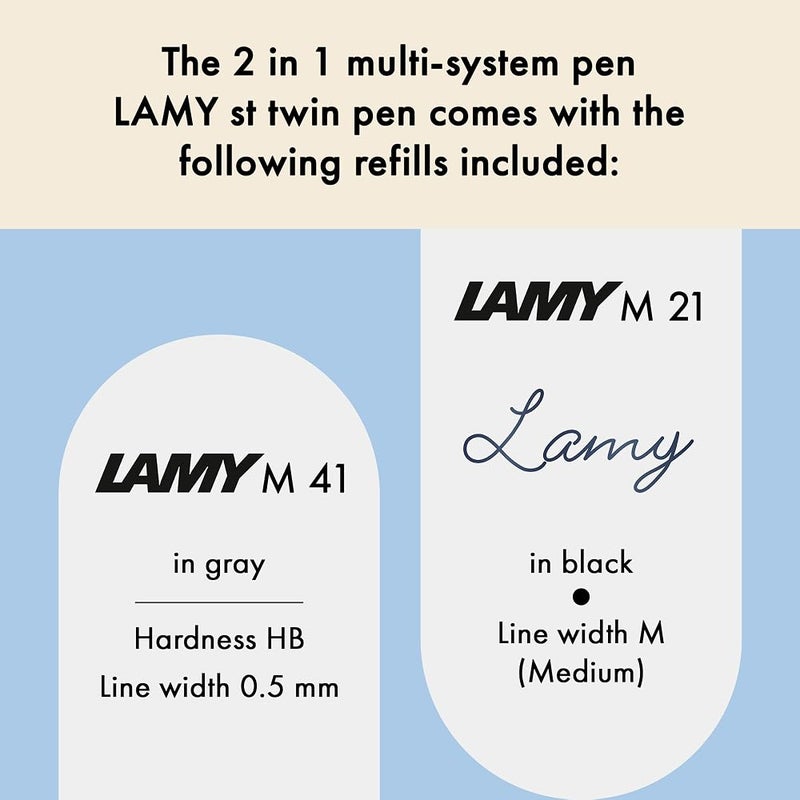لامي قلم LAMY Twin Pen st Multisystem - من الفولاذ - Image 4