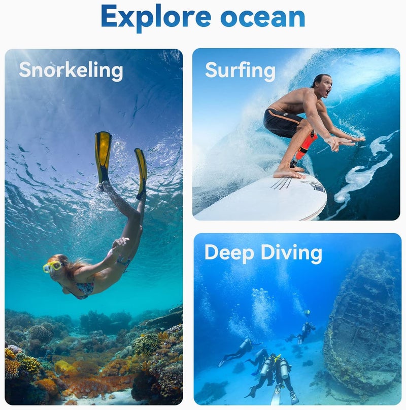 TELESIN Waterproof Case for DJI Action 5 Pro Action 4/3 Camera, with Anti-Fog Underwater Housing Shell Cage Supports 60M/196FT Deep Diving Scuba Snorkeling Swimming with Quick Release Screw - Image 5