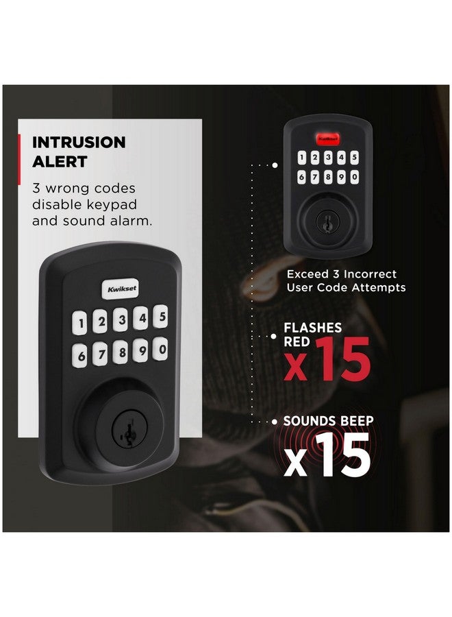 Kwikset Kwikset 9250TRS-L03S Transitional Powerbolt 2 Electronic SmartCode Deadbolt SmartKey with RCAL Latch and RCS Strike Lifetime Brass Finish  - Image 4