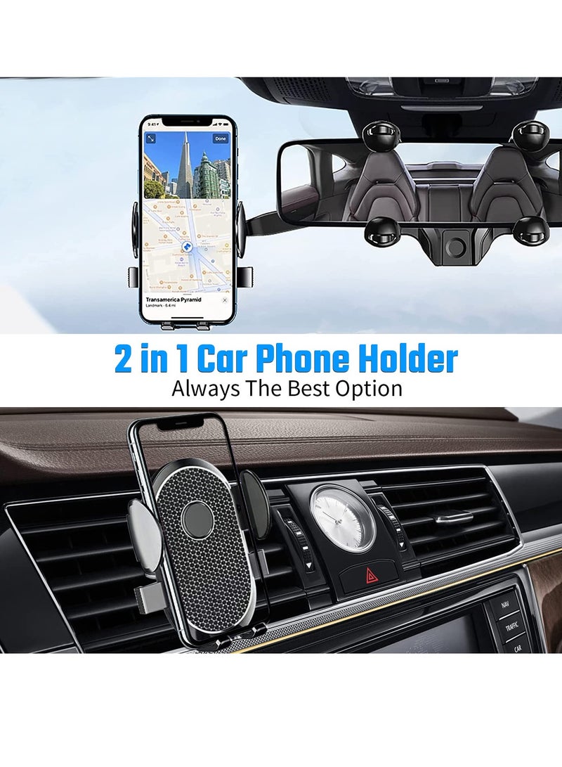 erorex Phone Mount for Car 360 Degree Rotatable and Retractable Car Phone Holder Mount Multifunctional Rearview Mirror Phone Holder  - Image 2