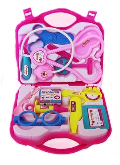 Doctor Play Kit/Pretend Play Set by Fratelli with Foldable Bag, Mini Medical Accessories for Pretend Play| Playset for Kids Ages 3+ Boys Girls (Pink)