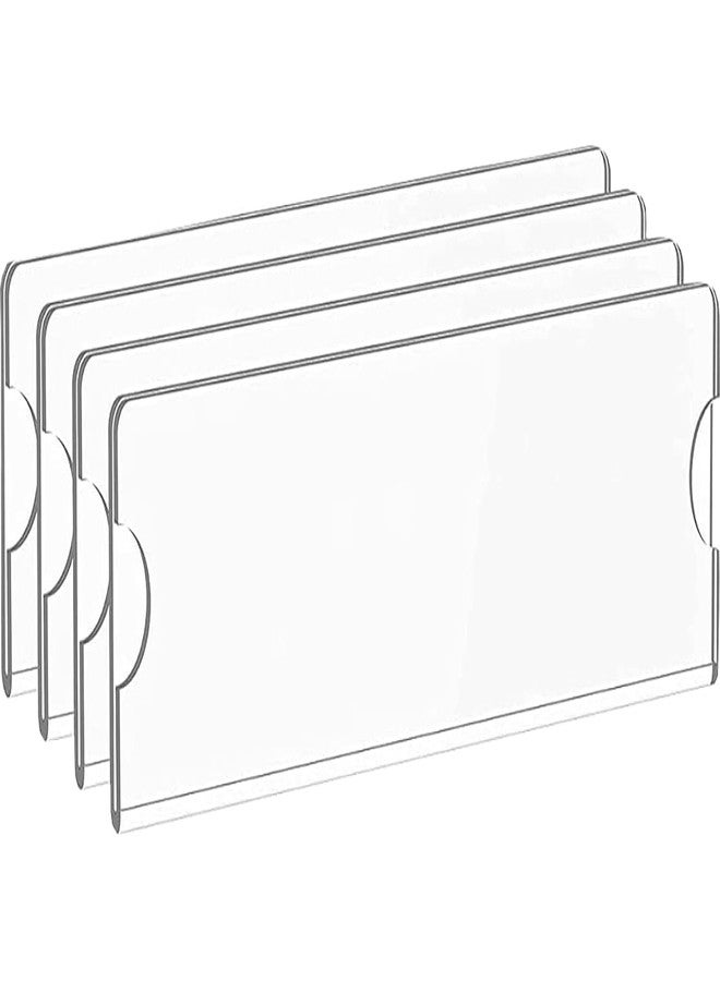 nexat Acrylic Wall Name Plate Holder Clear Acrylic Sign Holder Frame with Adhesive Tapes, Door Plates for Home, Office, Classroom Pack of 4 pcs (CUT ENDS FOR EASY REMOVAL) (10 X 3 inch, 4) - Image 1