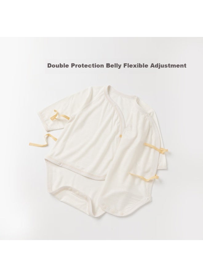 Good bear Cute Bear 【light And Airy Cotton】newborn Baby R Per Summer Thin Bodysuit Elastic Baby Monk Clothes Triangle Ha Clothes - Image 1