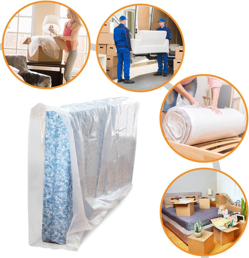 Cosybreeze Mattress Bags for Moving 1.5 Mil Mattress Storage Bag Twin or Full Size 1 Pack - Heavy Duty Thick Plastic Wrap Mattress Protector Long-Term Storage and Disposal  - Image 5