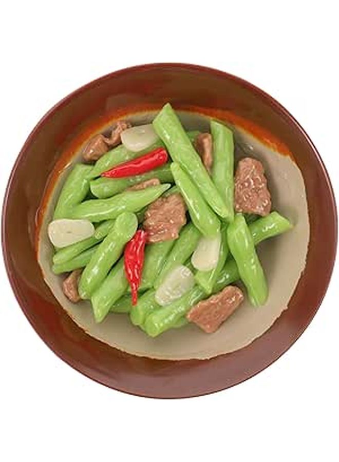 Realistic Artificial Food Model Simulated Beans With Pork For Restaurant Decoration Film Prop - Image 1