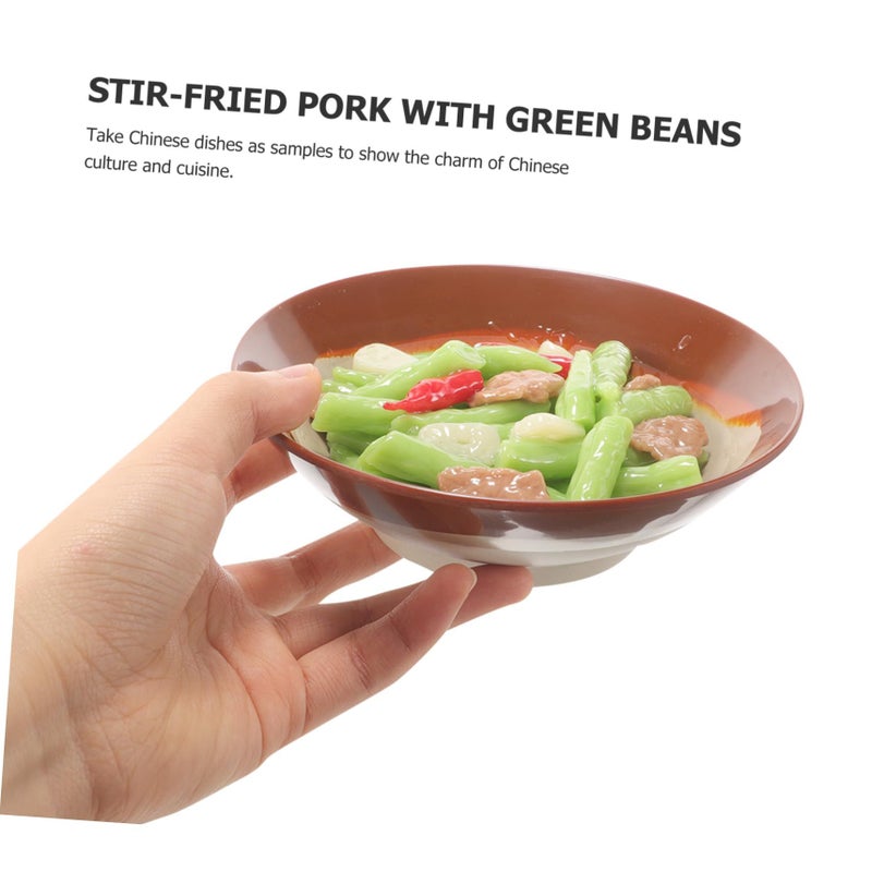 Realistic Artificial Food Model Simulated Beans With Pork For Restaurant Decoration Film Prop - Image 3