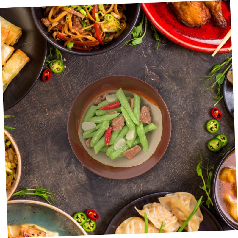 Realistic Artificial Food Model Simulated Beans With Pork For Restaurant Decoration Film Prop - Image 5
