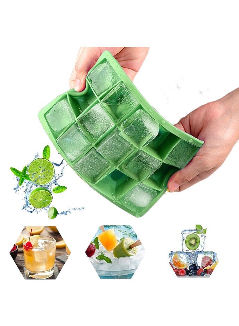 Silicone Ice Cube Tray, 3-Piece Large Ice Cube Molds with Leak-Proof Lid - Image 2