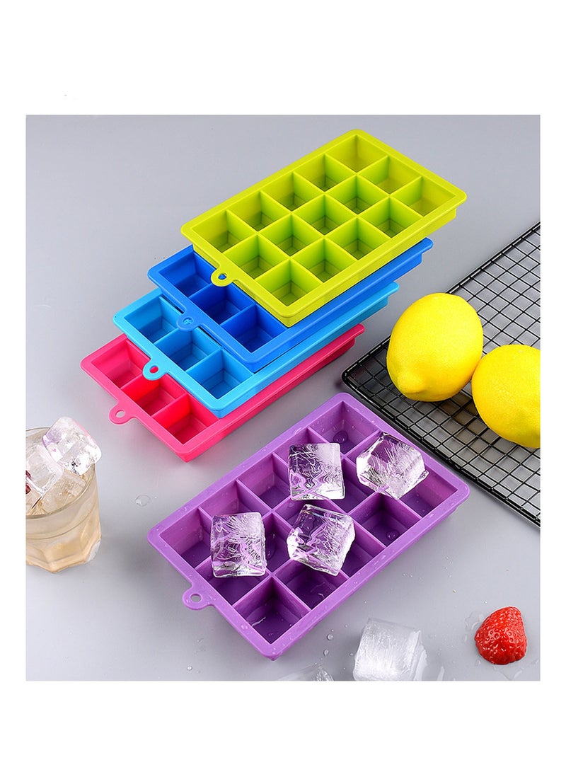 Silicone Ice Cube Tray, 3-Piece Large Ice Cube Molds with Leak-Proof Lid - Image 3