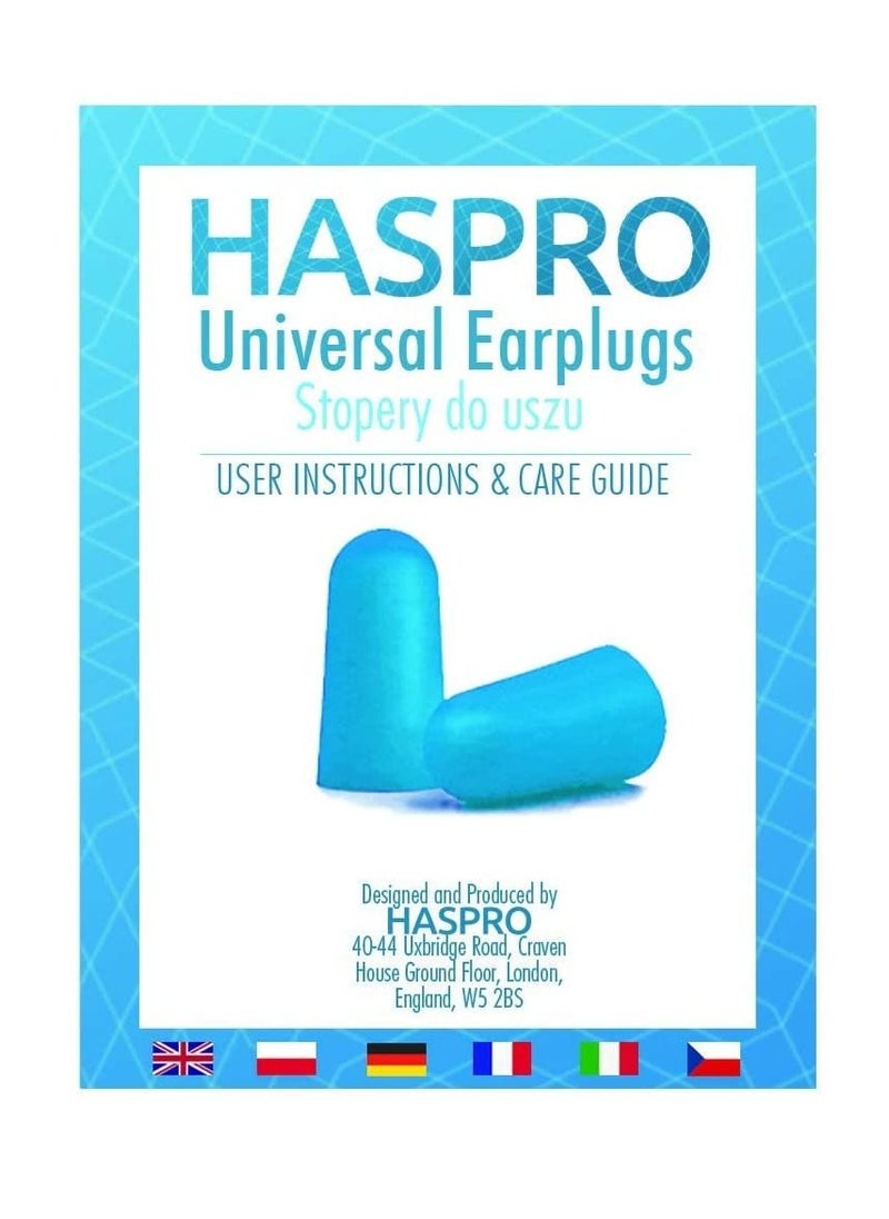 HASPRO HASPRO Ultra Soft Foam Earplugs, Best Earplugs for Noise Canceling, Snoring, Work, DIY, Noise Reduction SNR 38dB (Pack of 10, Blue)  - Image 5