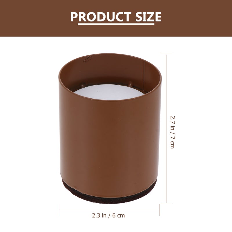 Universal Desk Chair Leg Caps with Anti-Slip Felt Pads for Furniture Protection - Image 2