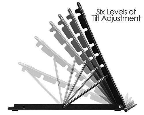 SUKHAD Multifunctional Mesh Ventilated Adjustable Desktop Laptop Stand, 9.5 X 7.5 X 0.6 Inch, Black - Image 2